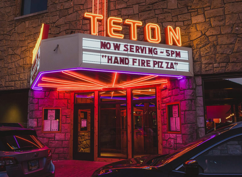 Pizzeria in the Historic Teton Theater Hand Fire Pizza Jackson Hole WY